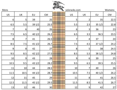 burberry shoes size chart|burberry women's shoe size chart.